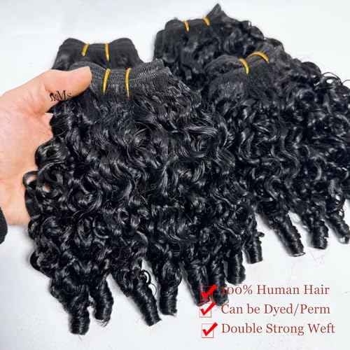YMS 3C4A Burmese Curly Human Hair Bundles 22 Inch 1 Curly Bundles Unprocessed Burmese Raw Hair Extension Real Human Hair 16A Natural Color Spiral Curly End Human Hair Weft Extensions