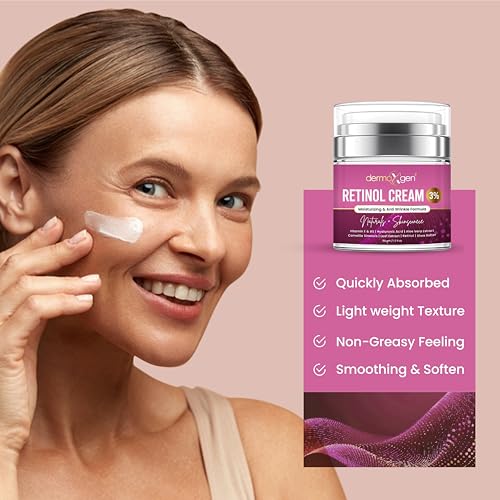 Retinol Cream ? 3% (Percent) Retinol Cream for Face with Hyaluronic Acid ? Anti-Aging Face Cream for Fine Lines and Wrinkles ? Hydrating Face Moisturizer with Shea Butter, Aloe Vera