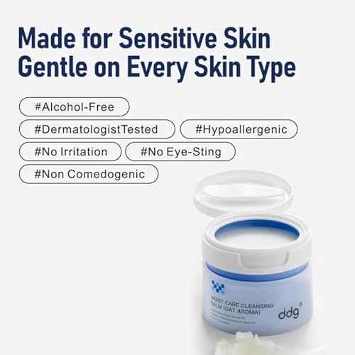 ddg Cleansing Balm,Makeup Remover Balm for Sensitive Skin,Vegan,All Natural Plant Oils,Nourish & Hydrate,Facial Cleanser for Heavy Makeup Removal(100ml/3.38fl.oz)