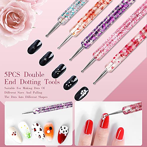 32Pcs Professional Nail Art Brush Set & Dotting Tools for Acrylic Designs