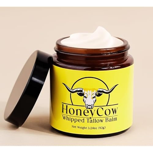 4oz Beef Tallow for Skin & Face | 100% Grass-Fed Tallow Face Moisturizer | Natural Beef Tallow Balm for Sensitive Skin