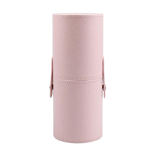 Doeean Makeup Brush Holder, Makeup Brush Organizer for Vanity, Portable Waterproof PU Leather Travel Makeup Brush Case Bag (Pink)