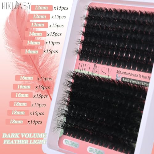 260D Full Volume Cluster Lashes 12-18mm Mixed Length