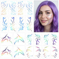 Kpop Holographic Temporary Tattoos - 20 Pcs Waterproof Cosplay Set