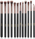 MSQ 12pc Eye Makeup Brushes Set Rose Gold Eyeshadow & Eyeliner