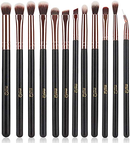 MSQ 12pc Eye Makeup Brushes Set Rose Gold Eyeshadow & Eyeliner