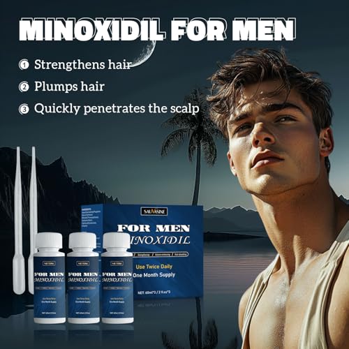 5% Minoxidil Hair Growth Serum for Men & Women - 3 Bottles
