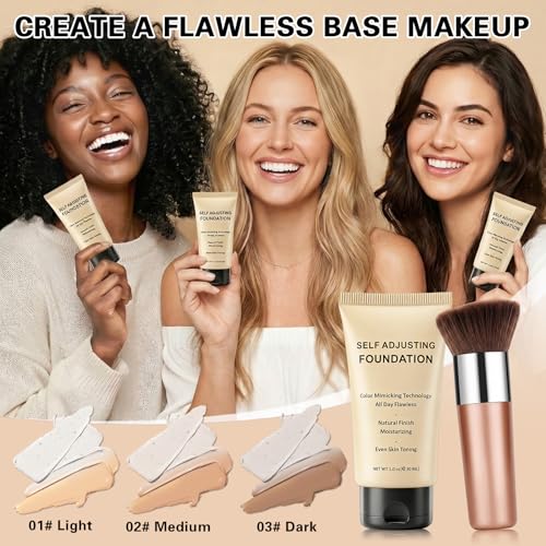 Color Changing Foundation with Brush - Shade 02 Medium