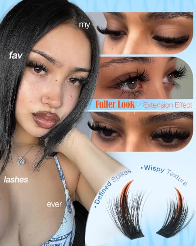 CORUSCATE Fluffy D Curl Lash Clusters with Spikes - 12-18mm