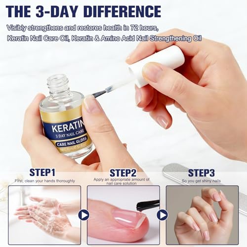 Keratin Nail Care Oil - 2pcs Moisturizing Treatment with Aloe Vera & Lavender