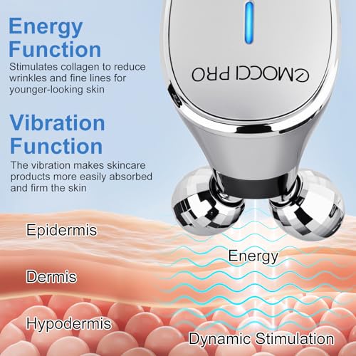 Facial Massager Electric Face Lift Device Sculpting Tool Double Chin Reducer Eliminator for Women Facial Rollers Luminesce Glow Gua Sha Tools For Face Neck Sculptor Roller for Wrinkles and Lifting