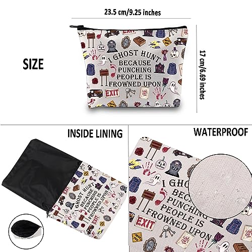 G2TUP Ghosts Hunting Gift I Ghost Hunt Makeup Bag Ghost Hunter Cosmetic Bag Paranormal Investigator Gift (I Ghost Hunt MB)