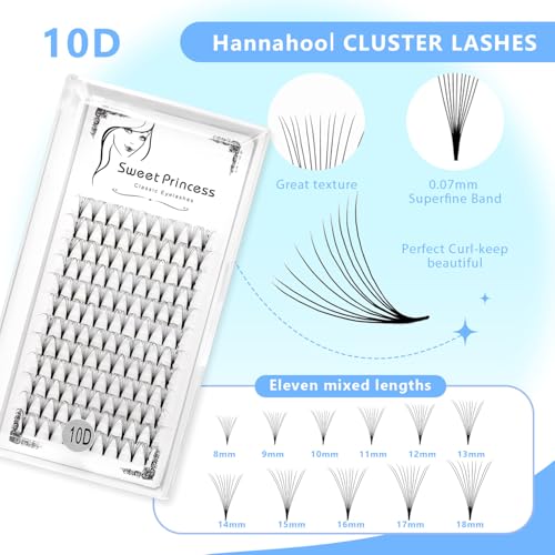 120Pcs Thickness 0.07mm C Curl,Premade 10D Fans Volume Eye Lashes Extensions Nature Long Professional Individual False Eyelashes Cluster Makeup Tools 8-18mm to Choose (11MM)