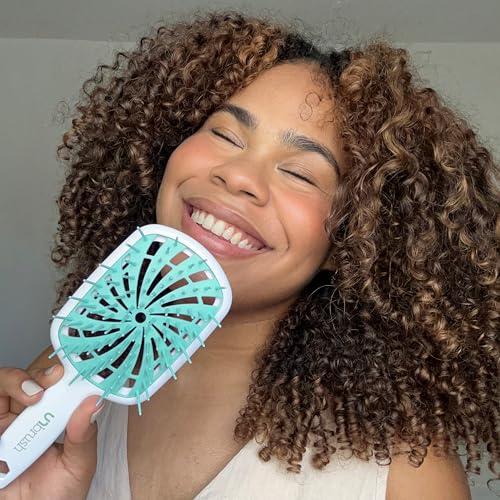 FHI Heat UNbrush Plus Detangling Hair Brush Mint Swirl for Fine & Fragile Hair