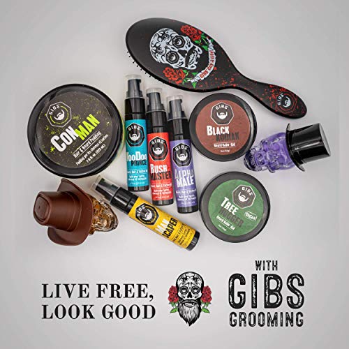 GIBS Signatur Series Skull Hair & Tattoo Oil (Skull Jars) - Softens & Strengthens Beard Growth, Moisturizes Skin