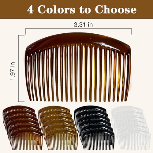 French Hair Combs 24-Pack with 23-Teeth for All Hair Types