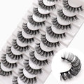 Veleasha Russian Strip Lashes DD Curl Fluffy Faux Mink 10 Pairs