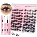Fyonas Manga Eyelash Clusters Kit - 80 Pcs with Glue & Tweezers
