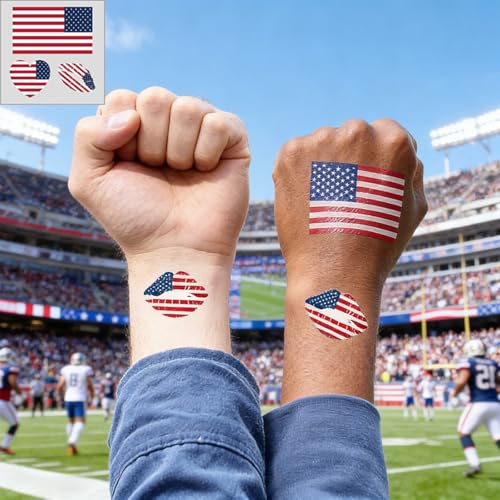 Red White & Blue Face Paint Sticks - Waterproof Sports Makeup