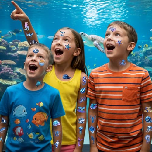 Ocean Temporary Tattoos for Kids - Under The Sea Party Favors