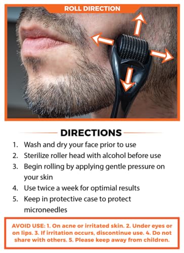 Wild Willies Beard Growth Kit with 0.25mm Derma Roller & Serum