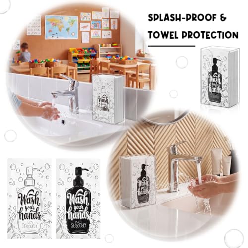 150 Pcs Disposable Hand Towels with Acrylic Holder