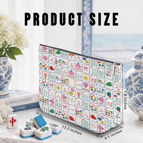 American Mahjong Tile Bag - Portable Canvas Storage Case