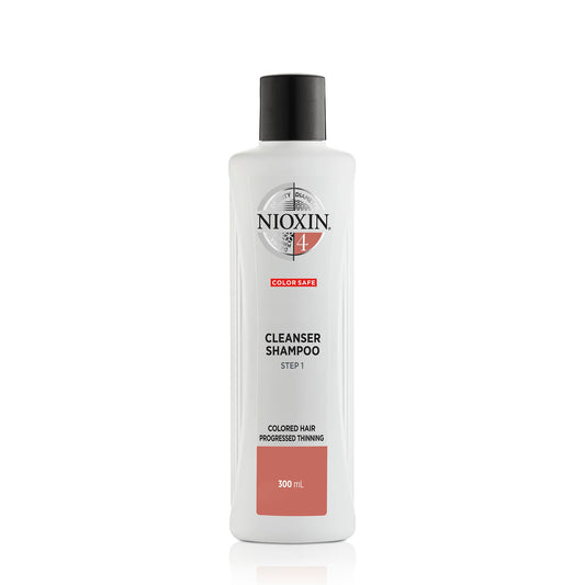 Nioxin System 4 Cleanser Shampoo, Color Treated Hair with Progressed Thinning, 10.1 oz