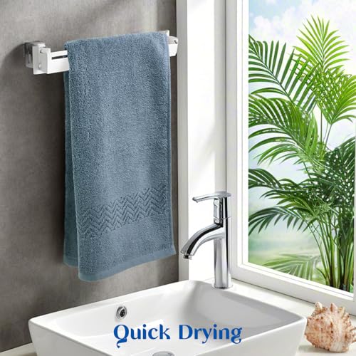 Cleanbear Towel Set, 6 Pack Wash Cloths for Showering and 4 Pack Hand Towels for Bathroom, Soft and Absorbent, Meet All Your Daily Needs