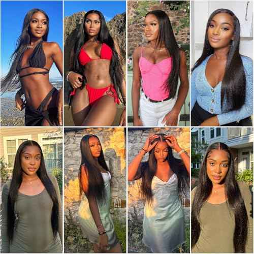 Straight Bundles Human Hair 12A Human Hair Bundles 10 12 14 Inch Straight Human Hair 3 Bundles Brazilian Hair Bundles Deals Human Hair Virgin Raw Bundles Human Hair Extensions Natural Color
