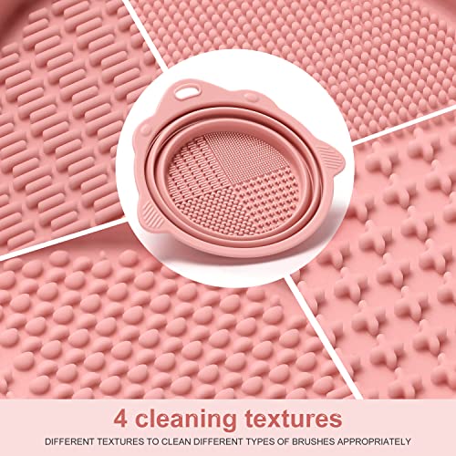 Etercycle Foldable Silicone Makeup Brush Cleaner Bowl - Pink