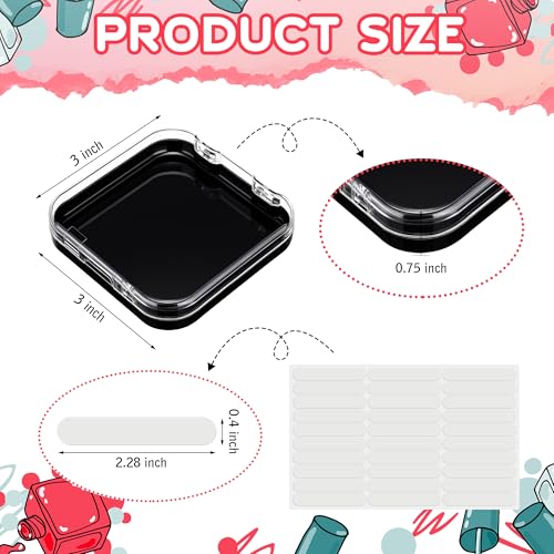 AceOrbit Press On Nail Storage Boxes - 24 Pack with Adhesive Tape