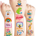 120 PCS Reading Temporary Tattoos for Kids | Book Lover Party Favors