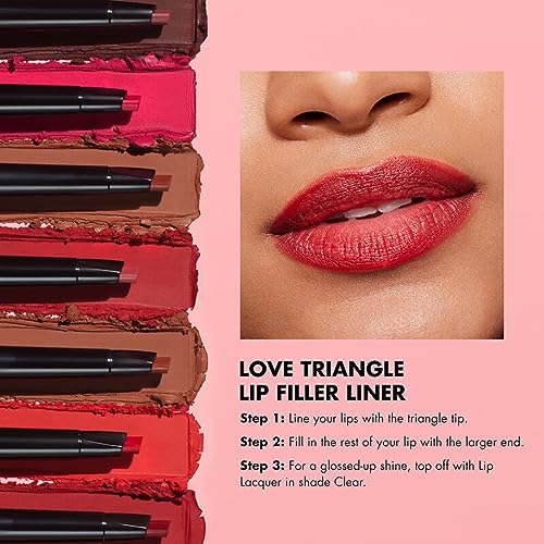 e.l.f. Love Triangle Lip Filler & Lip Liner - Mauve, 2-in-1, Long-Lasting, Vegan