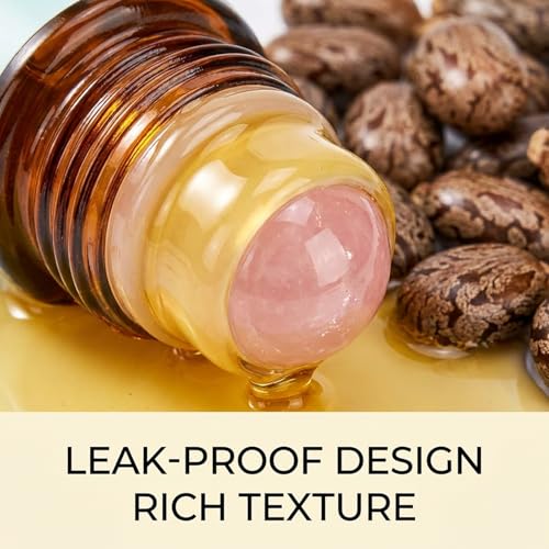 Rose Quartz Eye Roller with Castor Oil & Frankincense, 50ml