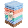 Living Fashions 12-Pack Washcloths 13x13 Soft Cotton