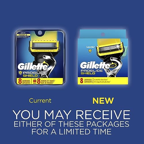 Gillette ProGlide Shield Razor Refills for Men, 8 Blade Refills