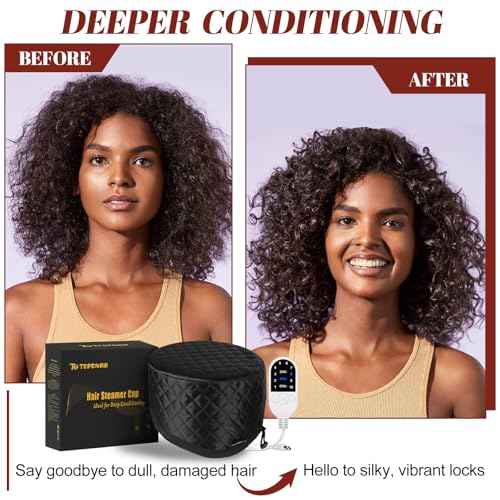 Hair Steamer for Deep Conditioning: Upgraded Heat Cap with 10-Level Fast Heating 3 Time Settings for Natural Hair Portable Thermal Steam Cap for Home Hair Treatment