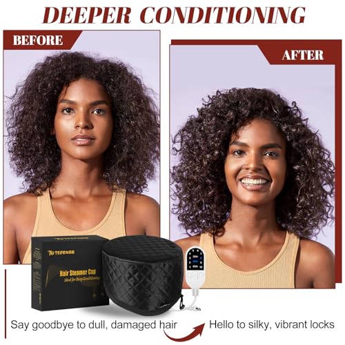 TEPENAR Hair Steamer Cap for Deep Conditioning - 10 Heat Levels