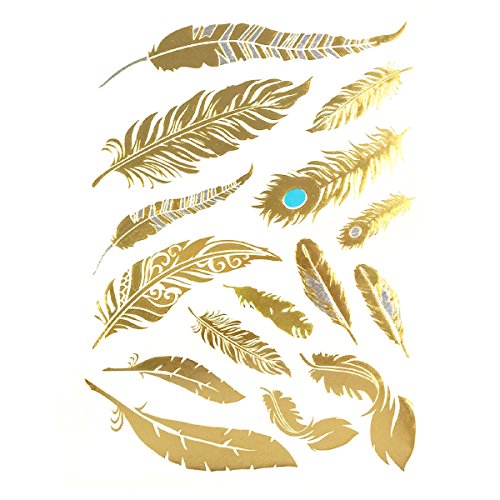Metallic Gold Silver Black Body Art Temporary Tattoos
