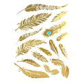 Metallic Gold Silver Black Body Art Temporary Tattoos