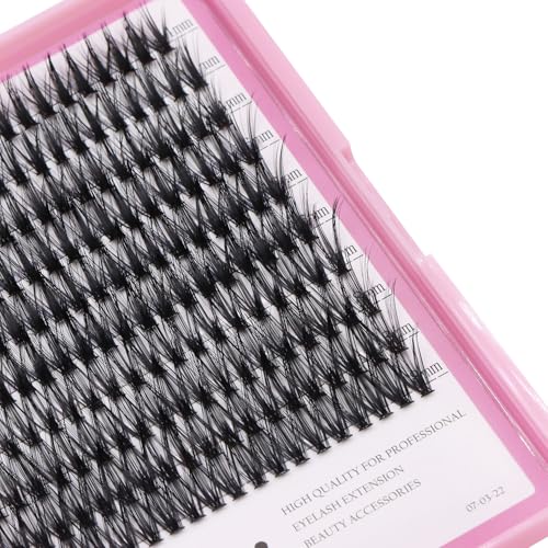 SULV D Curl Wispy Lash Clusters - 200PCS Soft Band Eyelash Extensions for Beginners