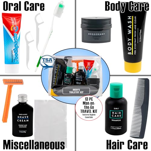Trail Maker Men's 13-Piece Travel Toiletry Kit with TSA Bag