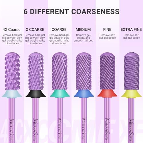 Coarse Carbide Nail Drill Bits - 3/32'' Small Barrel, Smooth Top