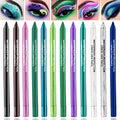 12-Color Eyeliner Pencil Set - Waterproof Pearl & Matte