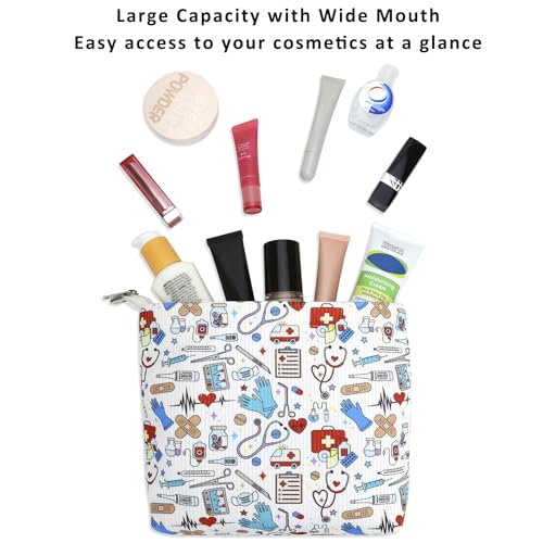 Travel Makeup Bag for Women Corduroy Cosmetic Organizer Large Capacity