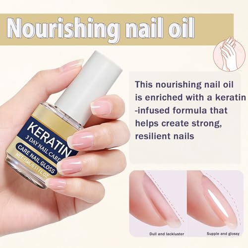 Loobexery Keratin Nail & Cuticle Oil - 2pcs Moisturizing with Aloe Vera & Lavender