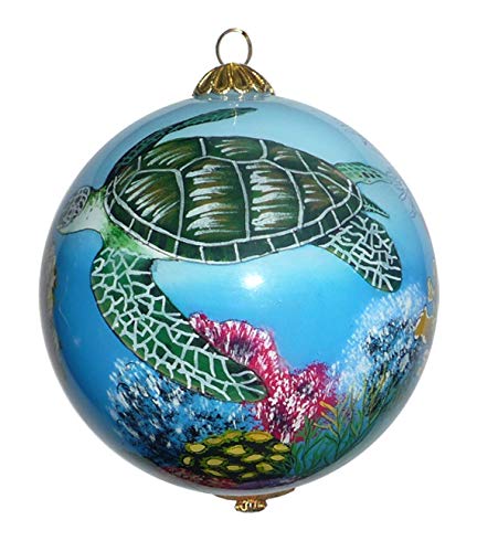 Collectible Hawaiian Christmas Ornament: Corals and Sea Turtles CW/H