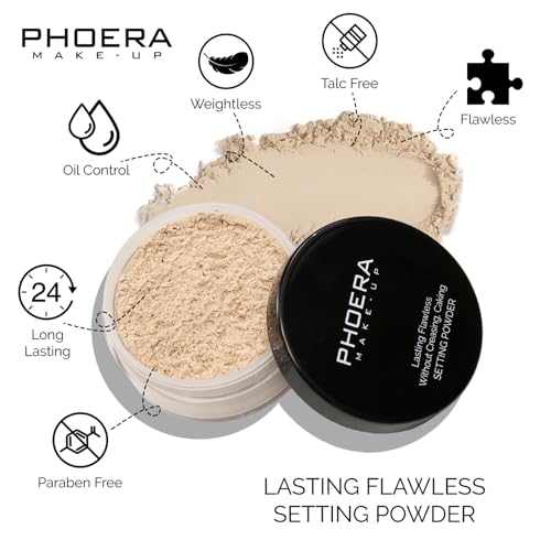 PHOERA Matte Foundation & Setting Powder Duo - Full Coverage