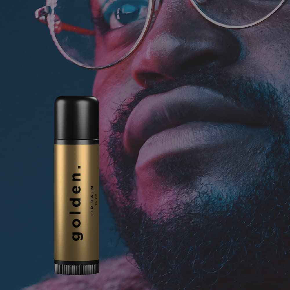 Golden Grooming Co. Lip Balm Set for Men - Soothing & Moisturizing Lip Balms for Dry, Cracked, Chapped Lips - Infused with Aloe Vera & Vitamin E - Vanilla Scent - Pack of 10